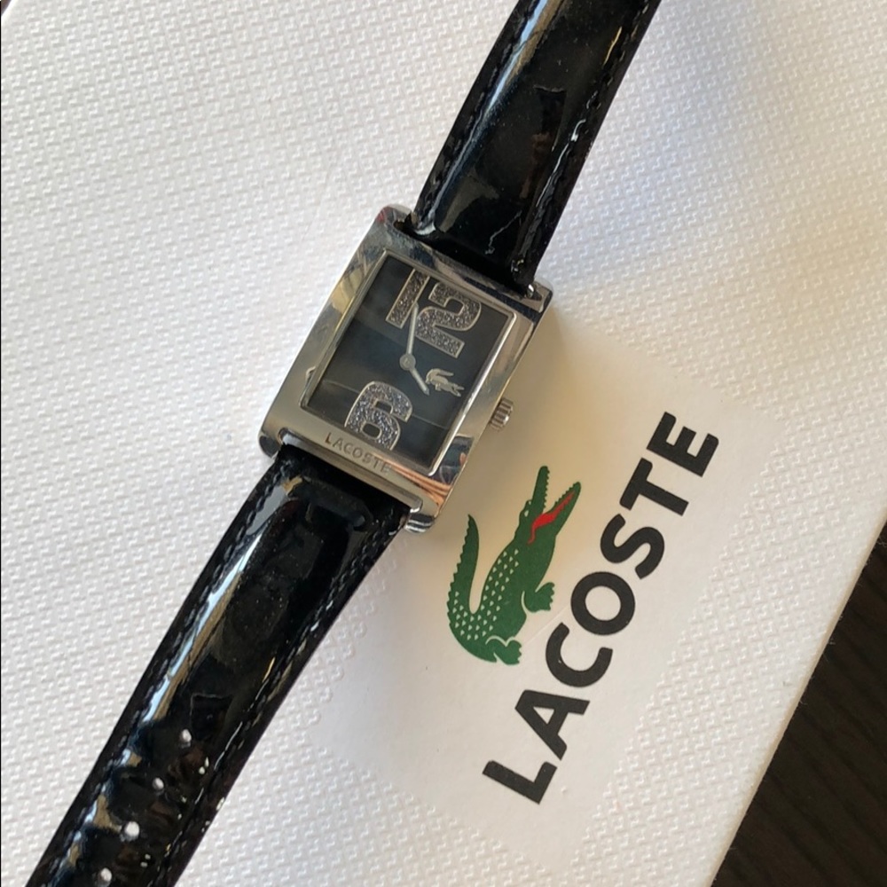 Lacoste Ladies Watch - Black Patent Leather